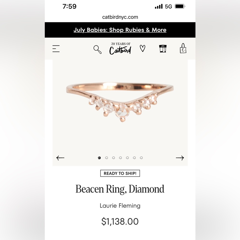 Laurie Fleming Rosecut Diamond Beacen Ring